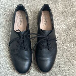 collection by Clarks black leather chunky sole Oxford Shoe 39/ 8.5